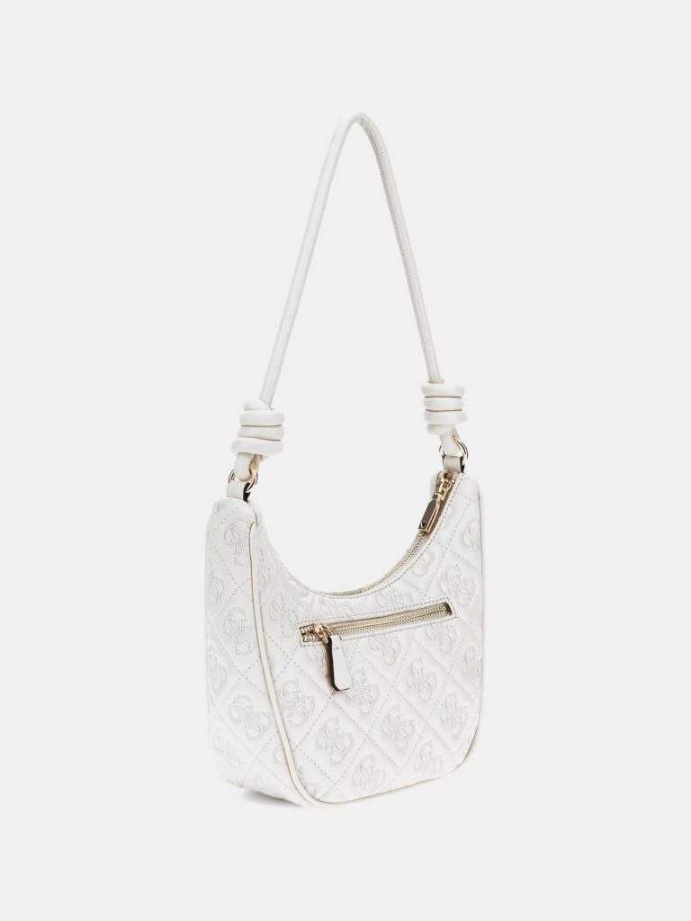 GUESS Adelasia 4G logolu mini omuz çantası HWQL9658180 - Beyaz