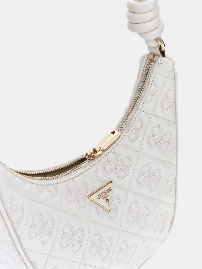 GUESS Adelasia 4G logolu mini omuz çantası HWQL9658180 - Beyaz