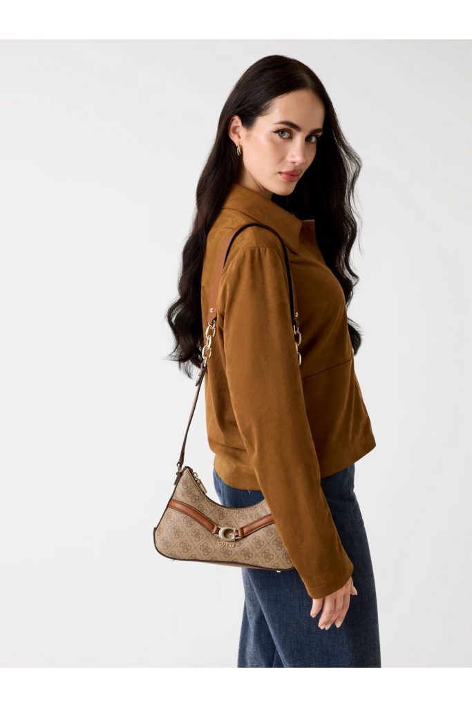 GUESS Dea 4G logolu omuz çantası HWSG7993730 - Latte