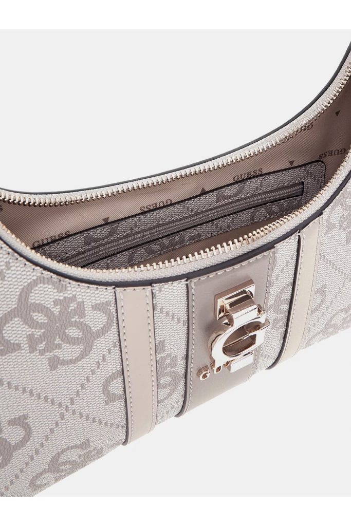 GUESS Erenia 4G logolu mini omuz çantası HWSO7838180 - KREM