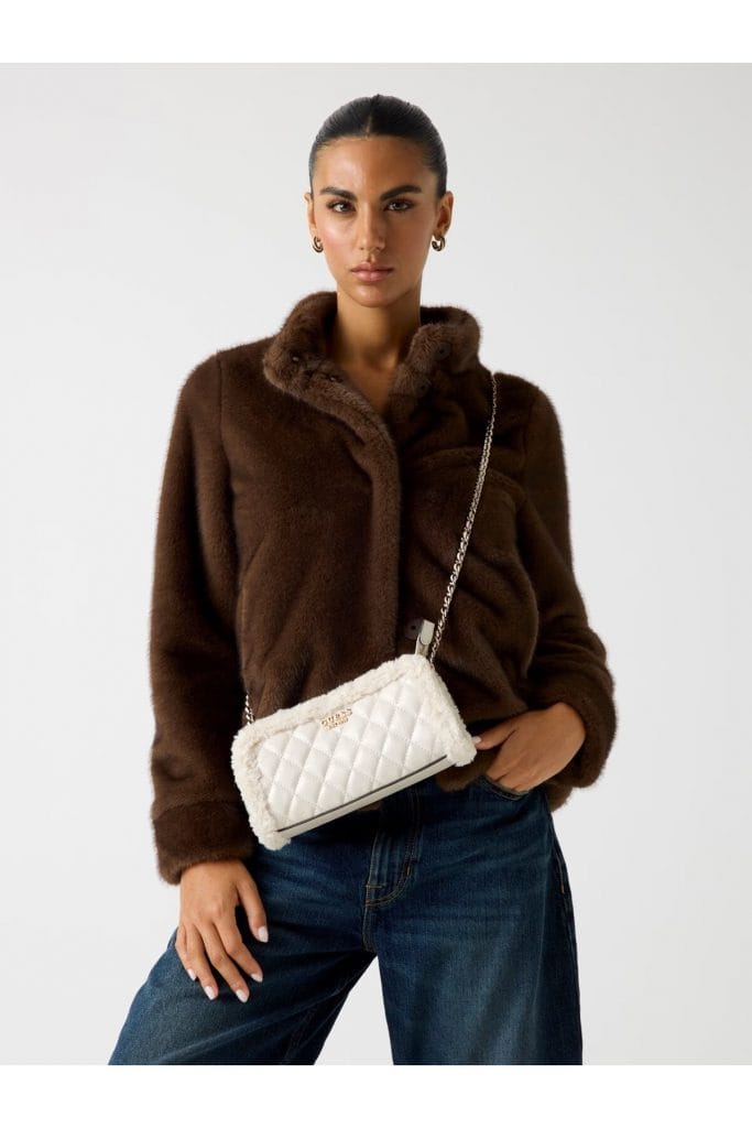 GUESS Amita yapay kürk çapraz çanta HWTG8139720