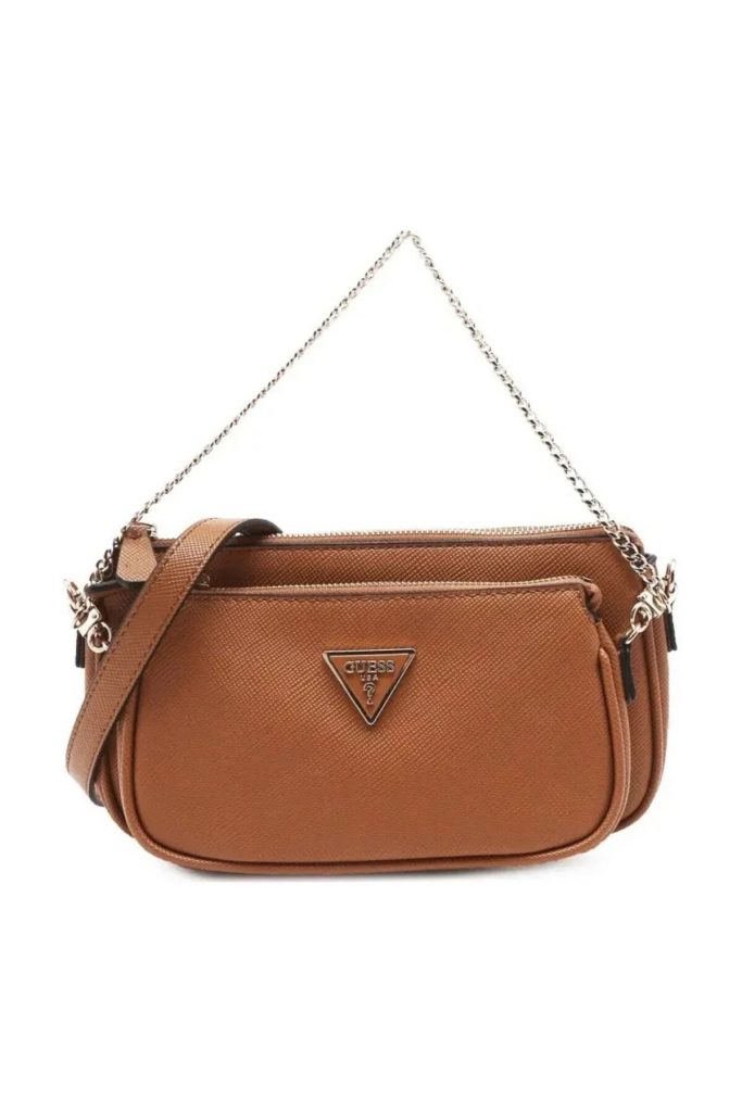 GUESS Logolu İki Parçalı Noelle Suni Deri Omuz Çantası  HWZG9672710 - konyak