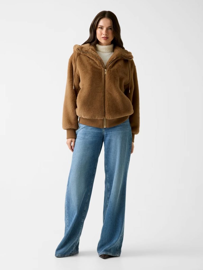 GUESS Dokuma Kumaş Kadın Mont W5BL66W3890 - camel