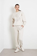 Guess NOÉMIE CUFF LONG Pantolon V4YB04KC3D2-24K - KREM