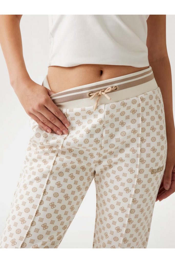 GUESS logolu eşofman altı  V5YB20KB212 - KREM