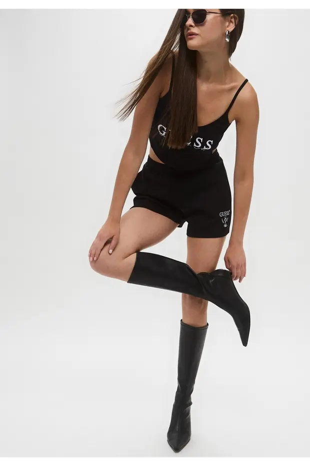GUESS Roberta Şort V5GD19KC3D2 - Siyah