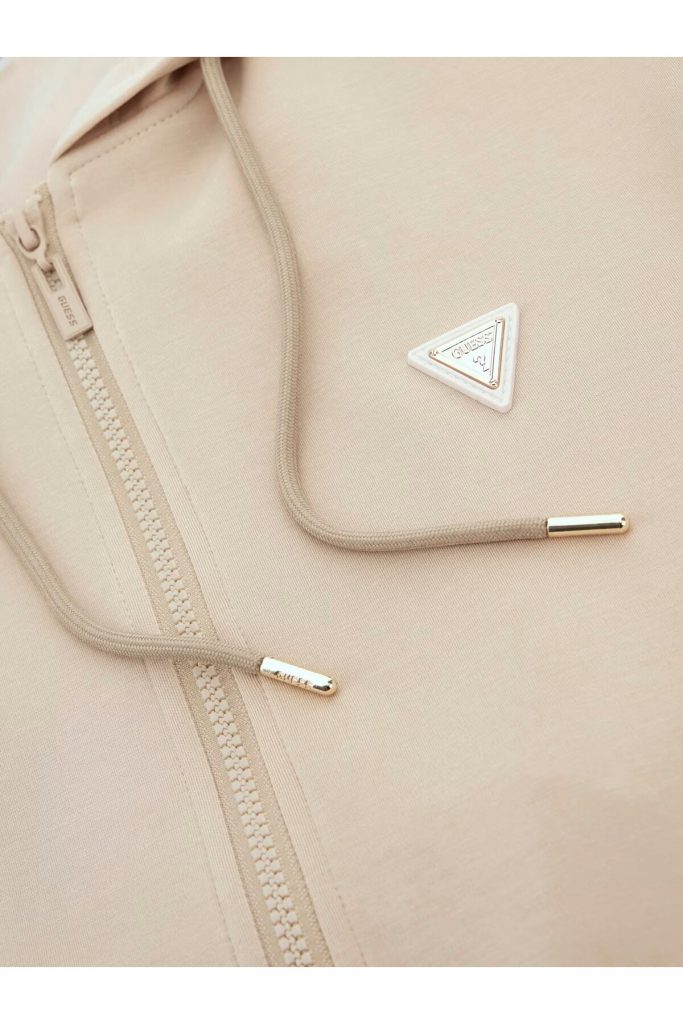 GUESS Scuba kapüşonlu sweatshirt V4YQ06KCAY2 - KREM