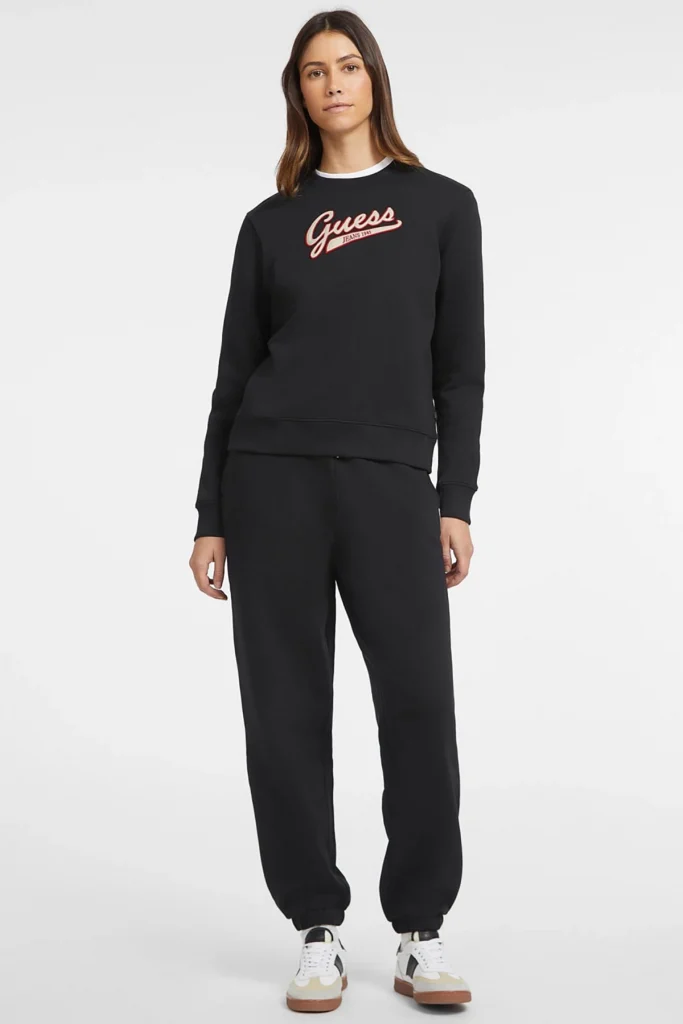 GUESS Sıfır Yaka Sweat W4YQ11KC811