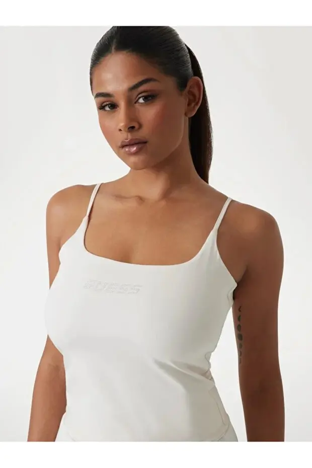 GUESS Top Aktif bluz V5GP22J1314 - Beyaz