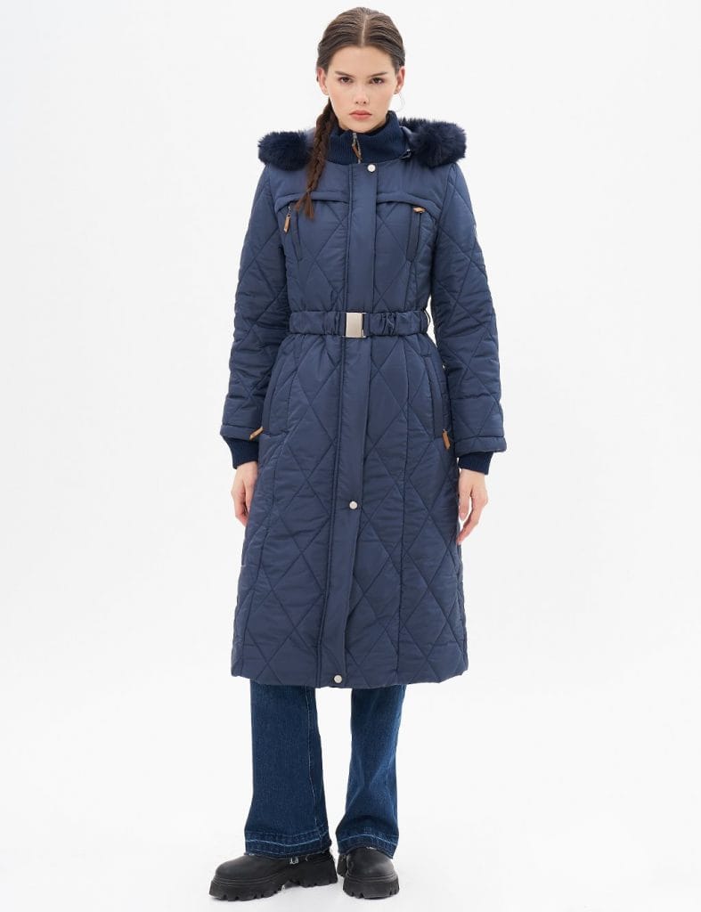 KAYRA Dik Yaka Fermuar Detaylı Kapitoneli Anorak Mont 27309