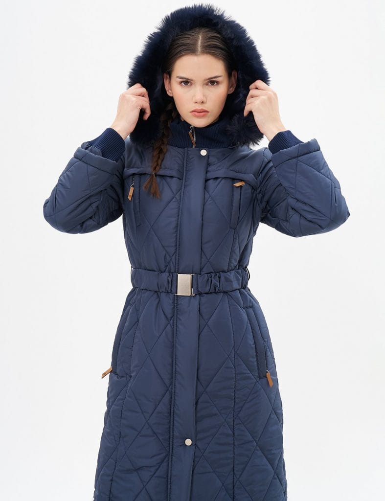 KAYRA Dik Yaka Fermuar Detaylı Kapitoneli Anorak Mont 27309