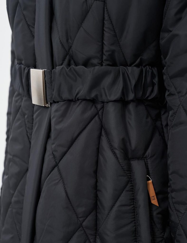 KAYRA Dik Yaka Fermuar Detaylı Kapitoneli Anorak Mont 27309 - Siyah