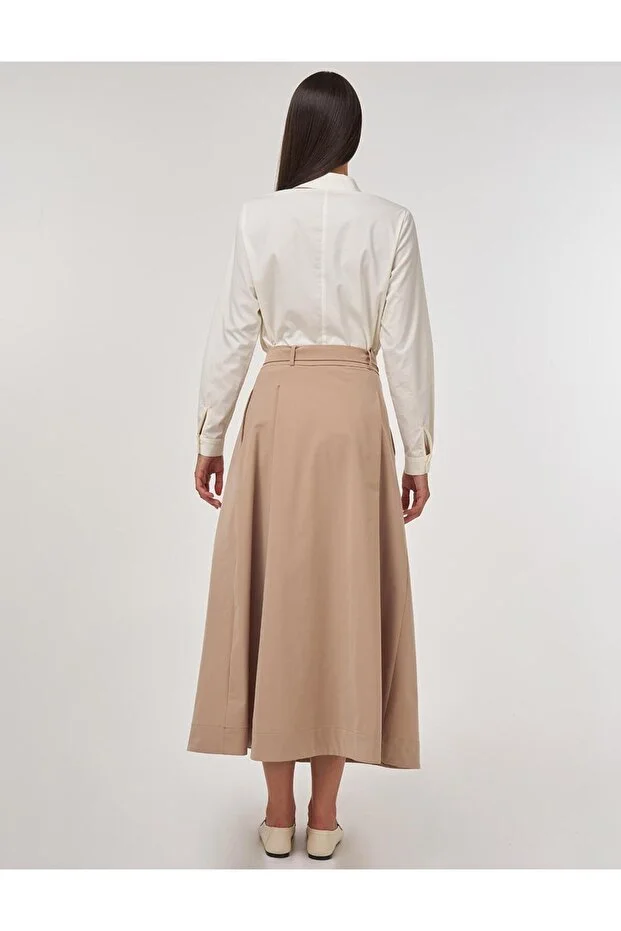 KAYRA Kemer Detaylı Evaze Etek 12004