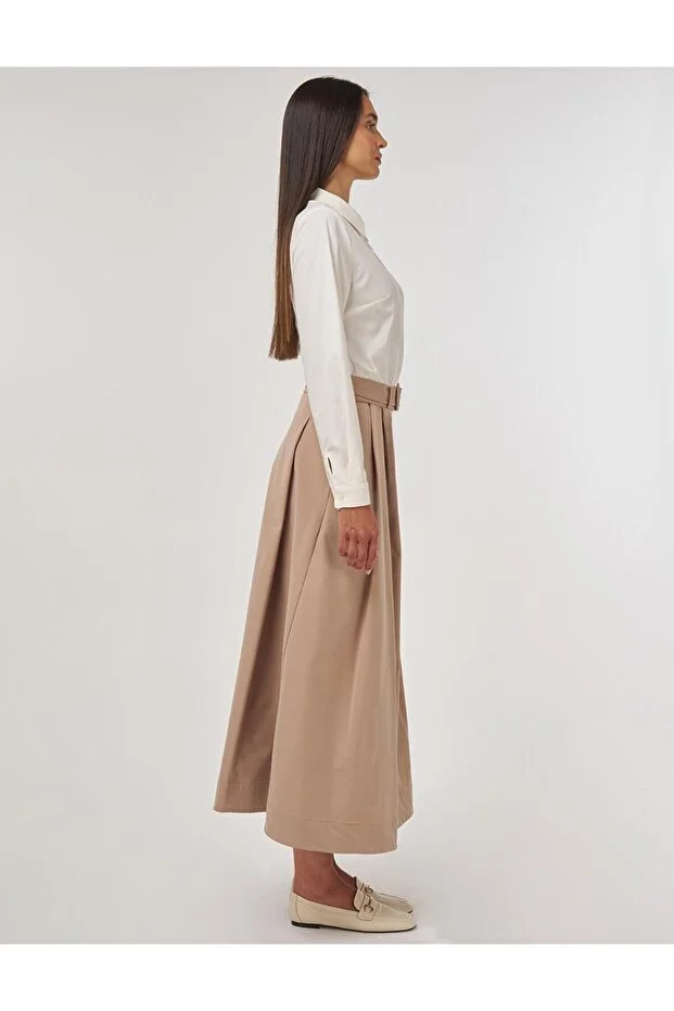 KAYRA Kemer Detaylı Evaze Etek 12004