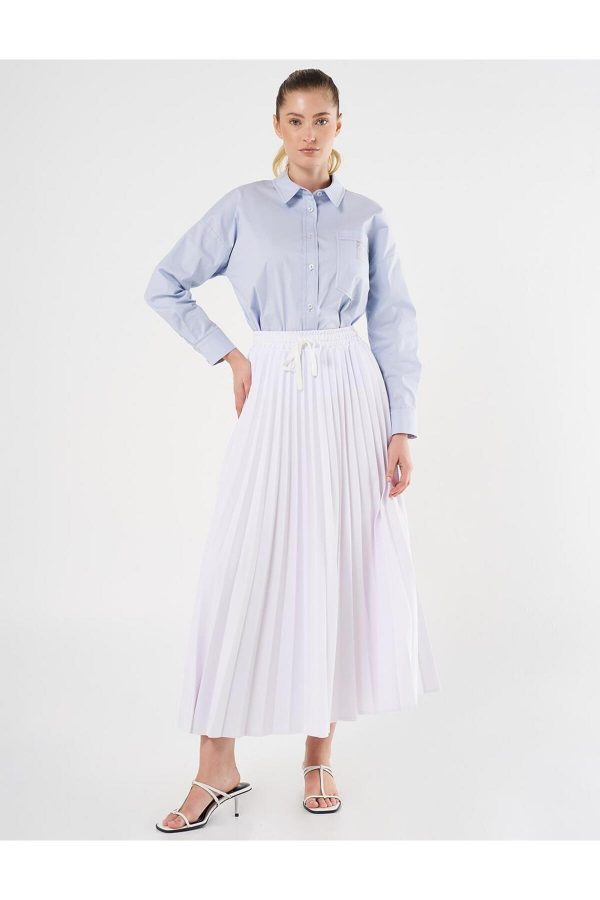 KAYRA Yüksek Bel Piliseli Etek 72001