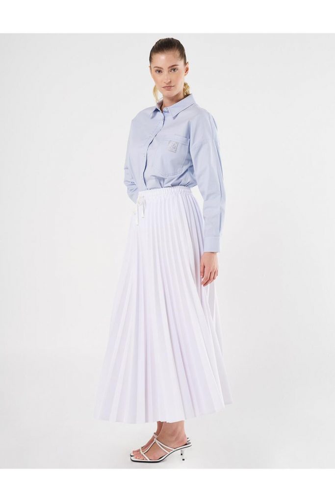 KAYRA Yüksek Bel Piliseli Etek 72001