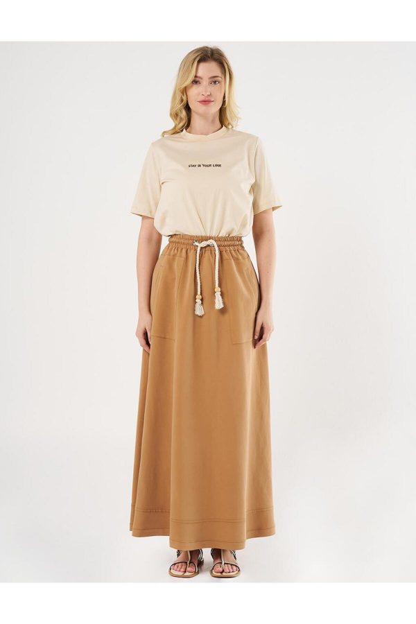 KAYRA  Torba Cepli Yüksek Bel Etek 72003