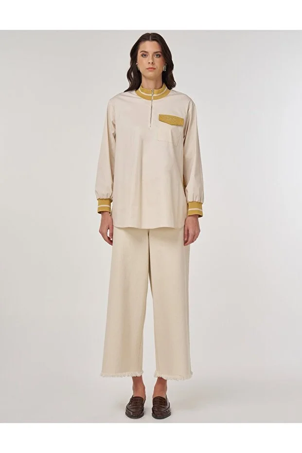 KAYRA Dik Yaka Pamuklu Bluz  11010