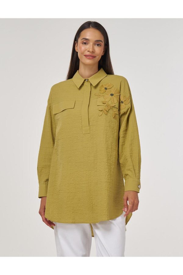 KAYRA Kapak Cepli Pamuklu Bluz 71023