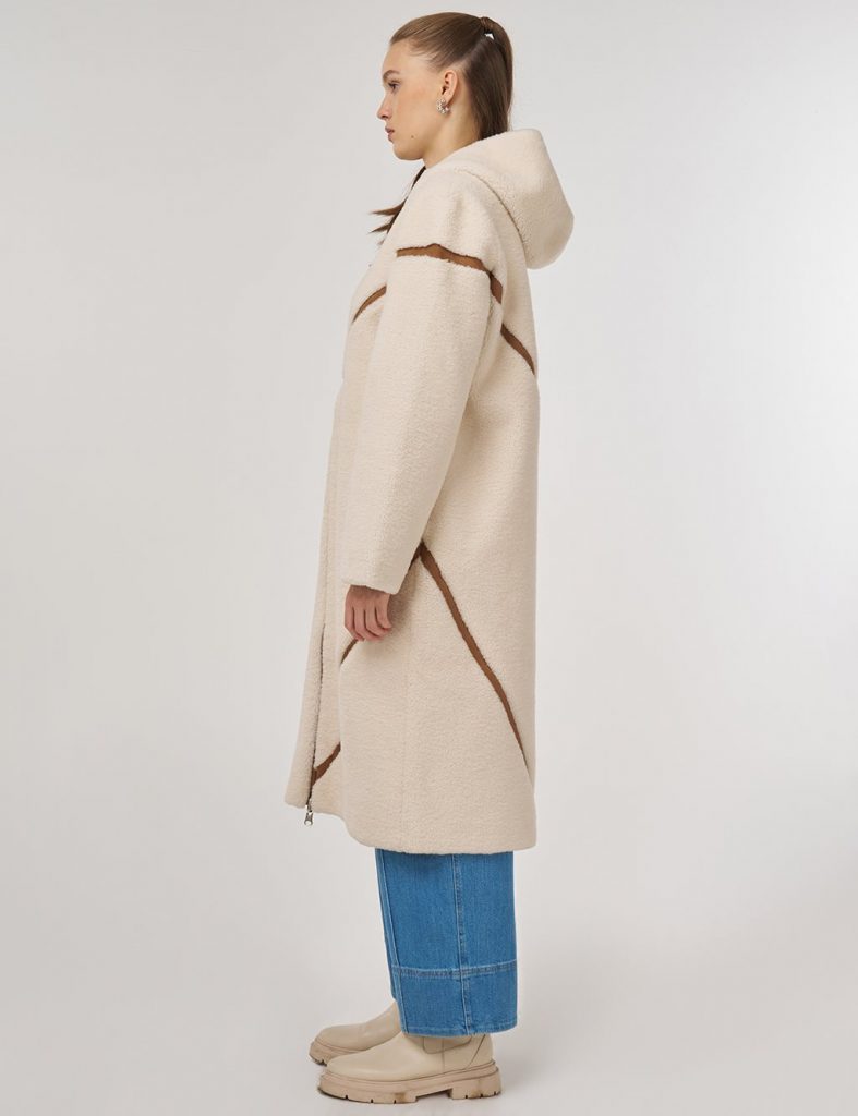 KAYRA Çift Taraflı Peluş Kaban 17032 - camel