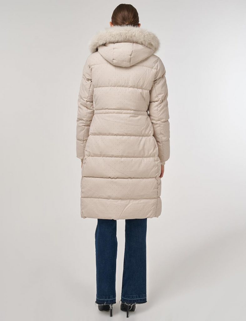 KAYRA Hotfix Baskılı Anorak Mont 27346 - BEJ