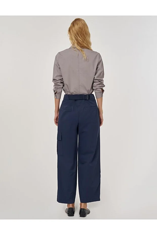 KAYRA Kemer Detaylı Rahat Kesim Pantolon 19099