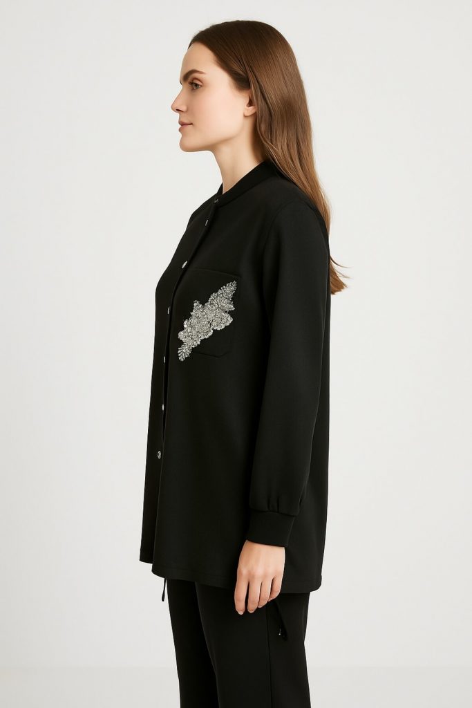 KAYRA Cep Taş İşleme Detaylı Tunik 21088