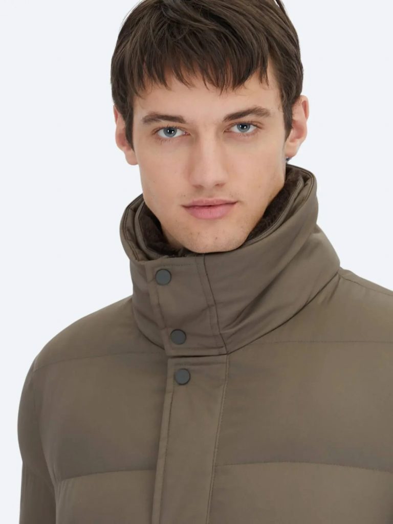 KİP Vizon Dik Yaka Casual Dokuma Kaban KBN-332-26k - mint