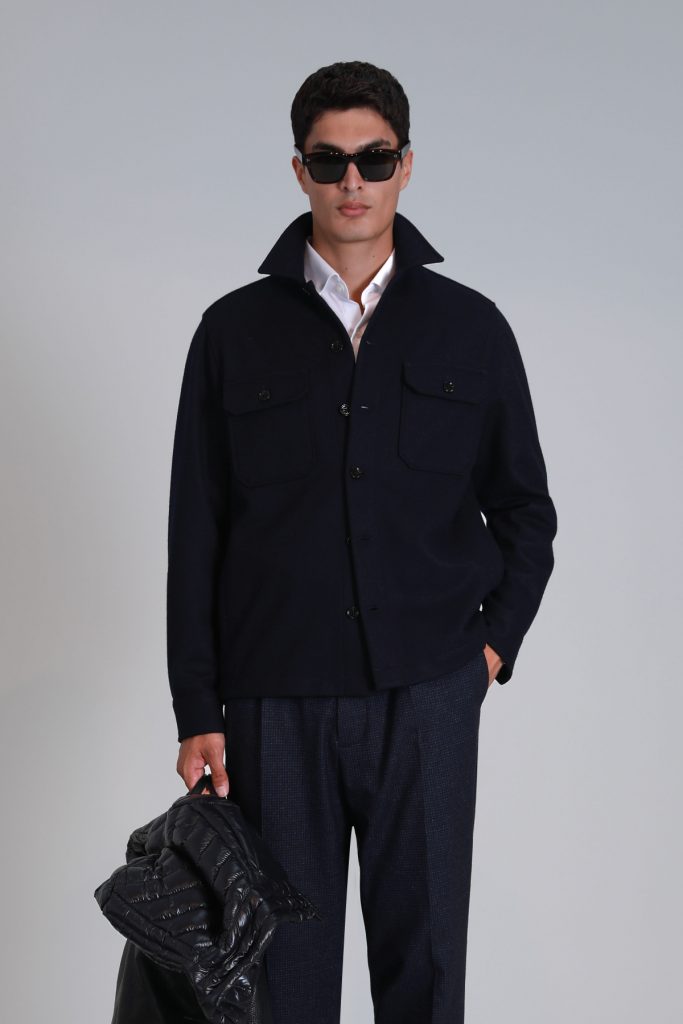 LUFİAN  Barena Erkek Basic Gömlek Slim Fit 112010666 - Lacivert