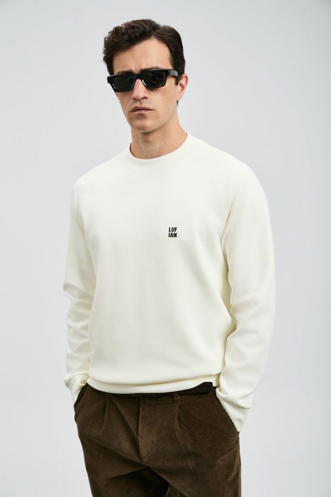 LUFİAN Grant Erkek Sweatshirt 112030179 - Beyaz
