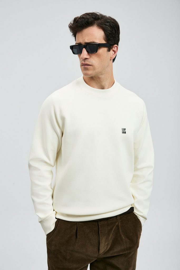 LUFİAN Grant Erkek Sweatshirt 112030179 - Beyaz