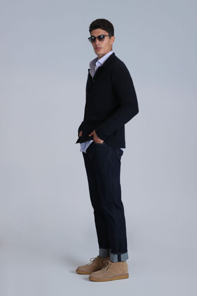 LUFİAN Solıd Erkek Hırka  112100057 - Lacivert