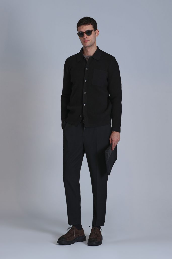 LUFİAN Solıd Erkek Hırka  112100057 - Siyah