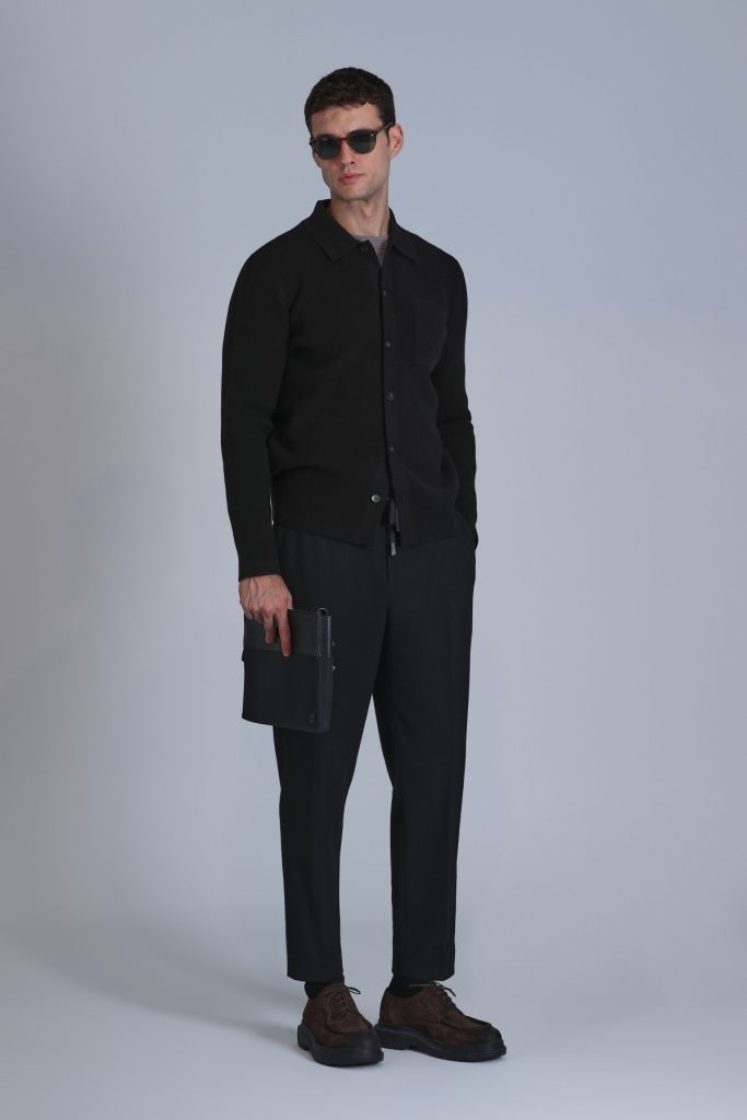 LUFİAN Solıd Erkek Hırka  112100057 - Siyah