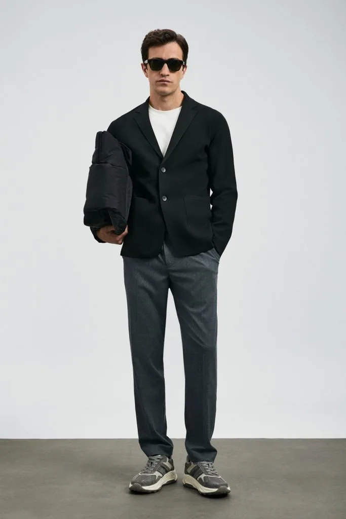 LUFİAN Andre Erkek Hırka 112100070 - Siyah