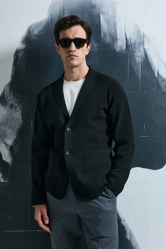 LUFİAN Andre Erkek Hırka 112100070 - Siyah