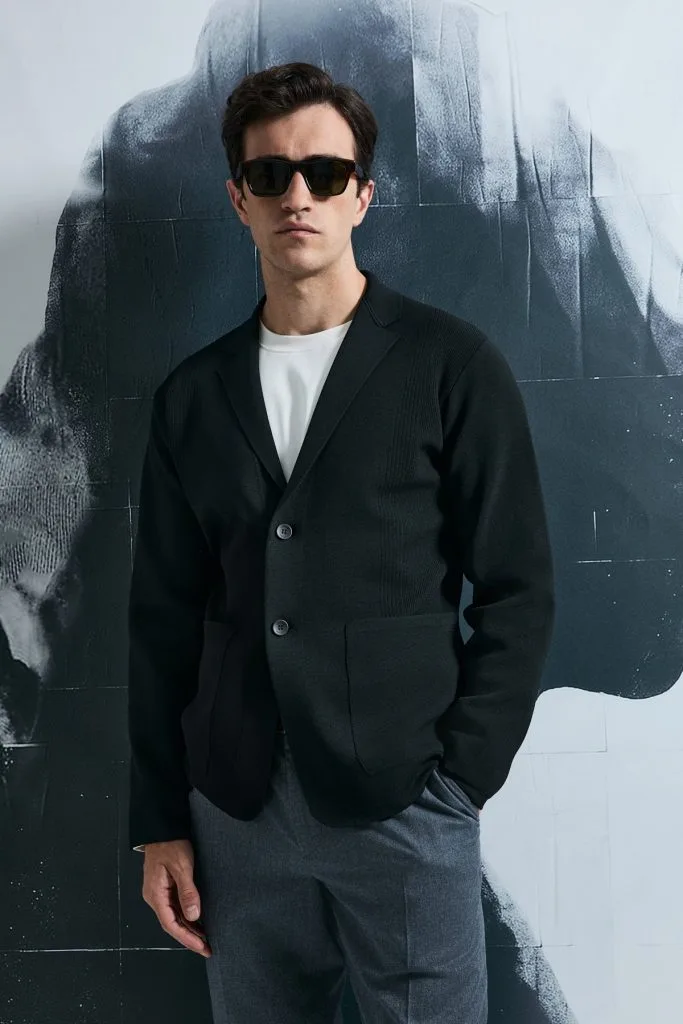 LUFİAN Andre Erkek Hırka 112100070 - Siyah