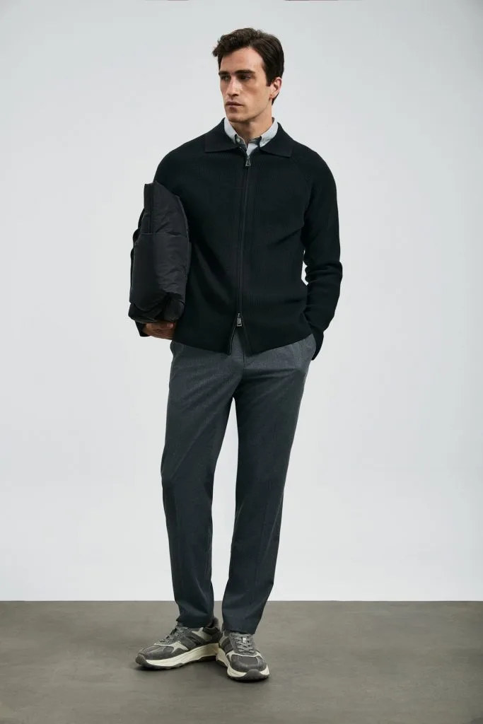 LUFİAN Amber Erkek Hırka 112100075 - Siyah