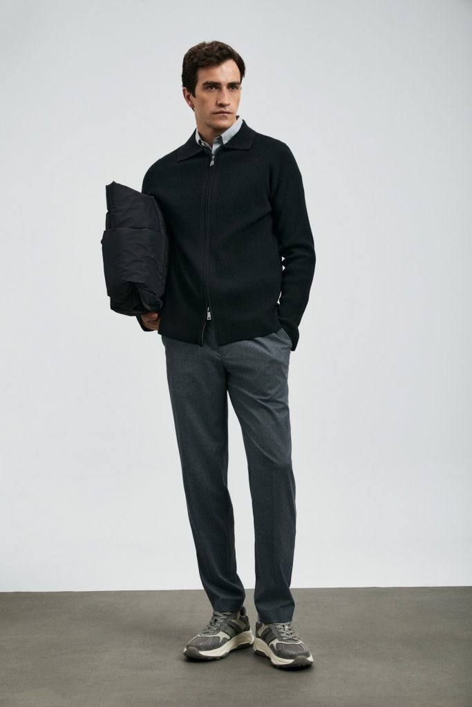 LUFİAN Amber Erkek Hırka 112100075 - Siyah