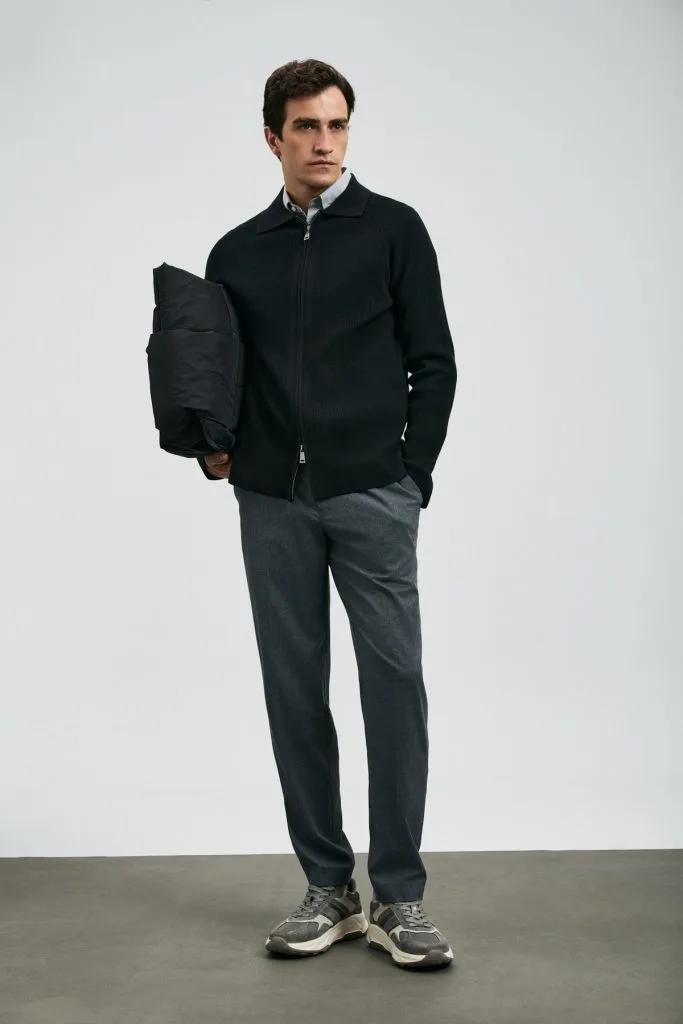 LUFİAN Amber Erkek Hırka 112100075 - Siyah