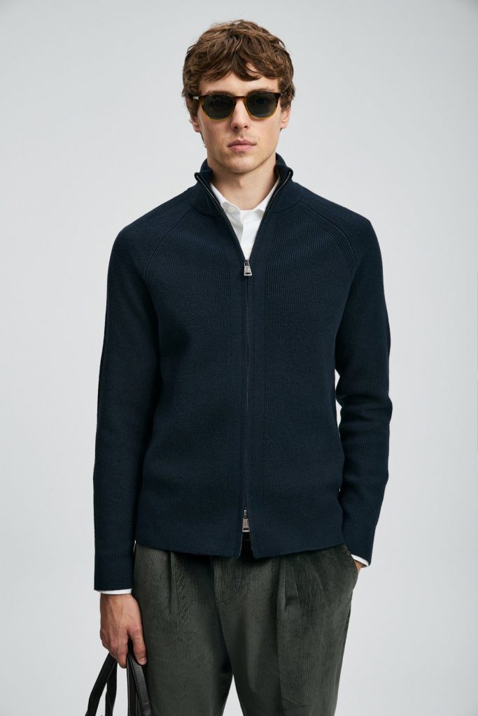 LUFİAN Amber Erkek Hırka 112100075 - Lacivert