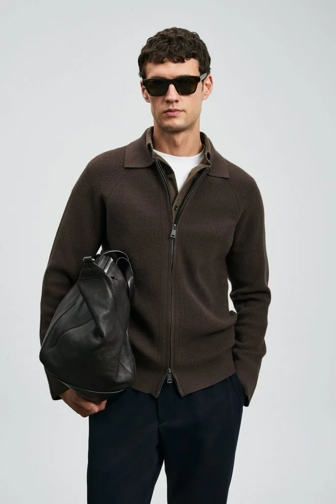 LUFİAN Amber Erkek Hırka 112100075 - kahve