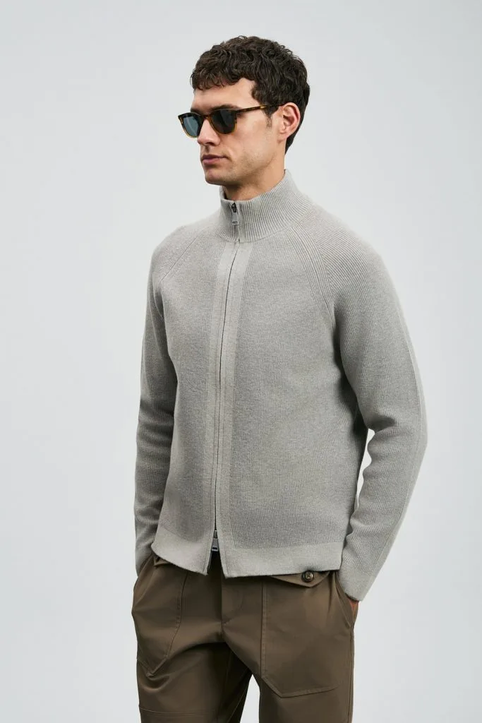 LUFİAN Amber Erkek Hırka 112100075 - VİZON