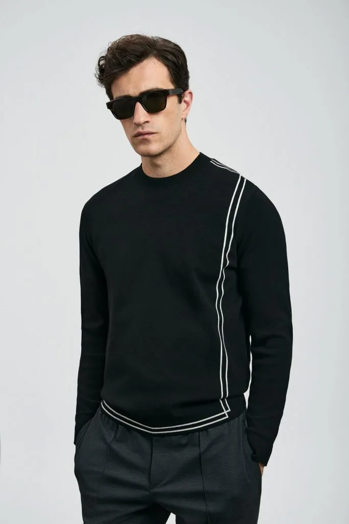 LUFİAN Farm Erkek Kazak 112090166 - Siyah