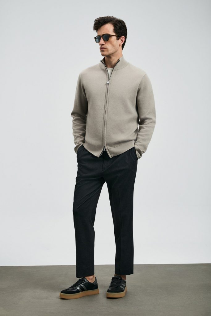 LUFİAN Troy Erkek Hırka 112100072 - BEJ