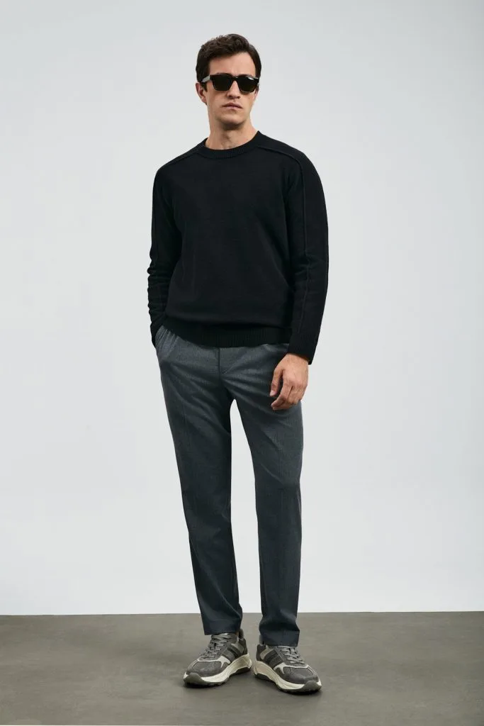 LUFİAN Les Erkek Kazak 112090160 - Siyah