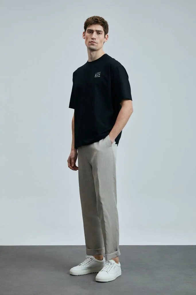 LUFİAN Mask Modern Grafik T- Shirt 111020248 - Siyah