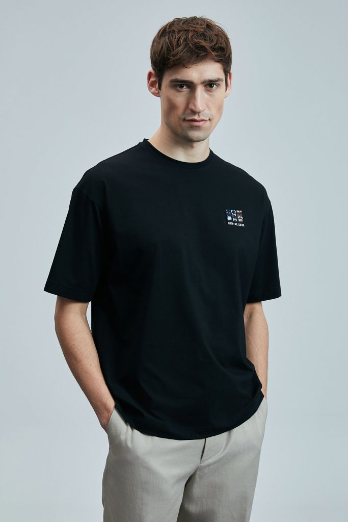 LUFİAN Mask Modern Grafik T- Shirt 111020248 - Siyah