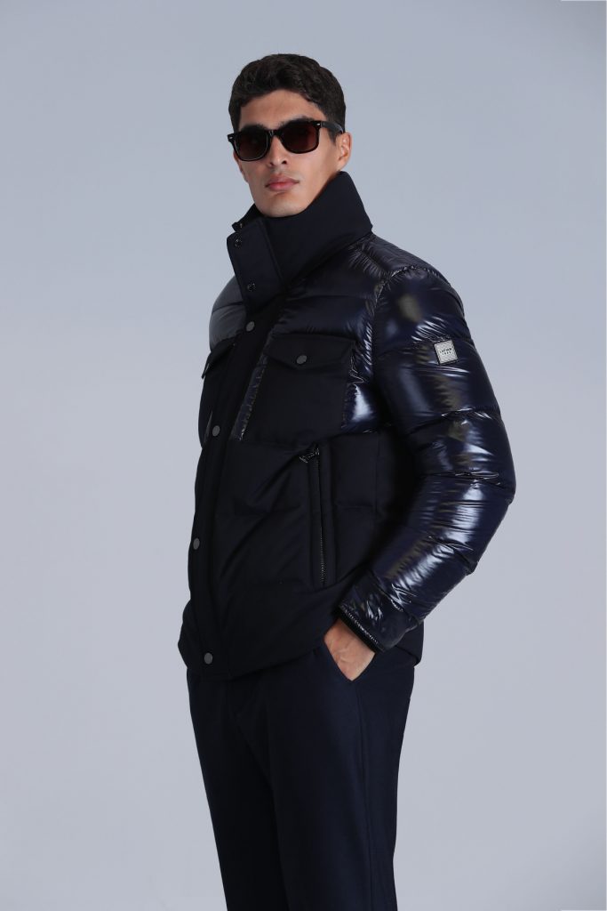 LUFİAN Genıus Kaz Tüyü Erkek Mont 112120224 - Lacivert