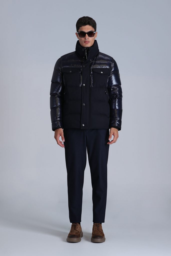 LUFİAN Genıus Kaz Tüyü Erkek Mont 112120224 - Lacivert